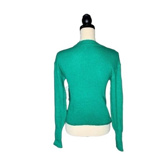 Abound Green Drop Shoulder Knit Sweater Women's XXS - Picture 3 of 5